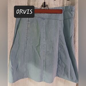 ORVIS denim skirt womens PLUS size 16 see description